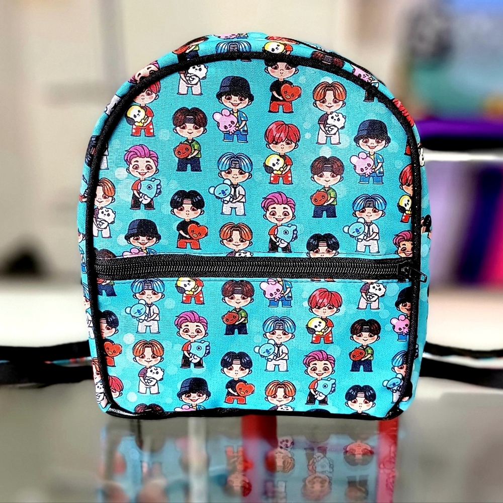 Bts With Bt21 Chibi Blue Mini Backpack Gem